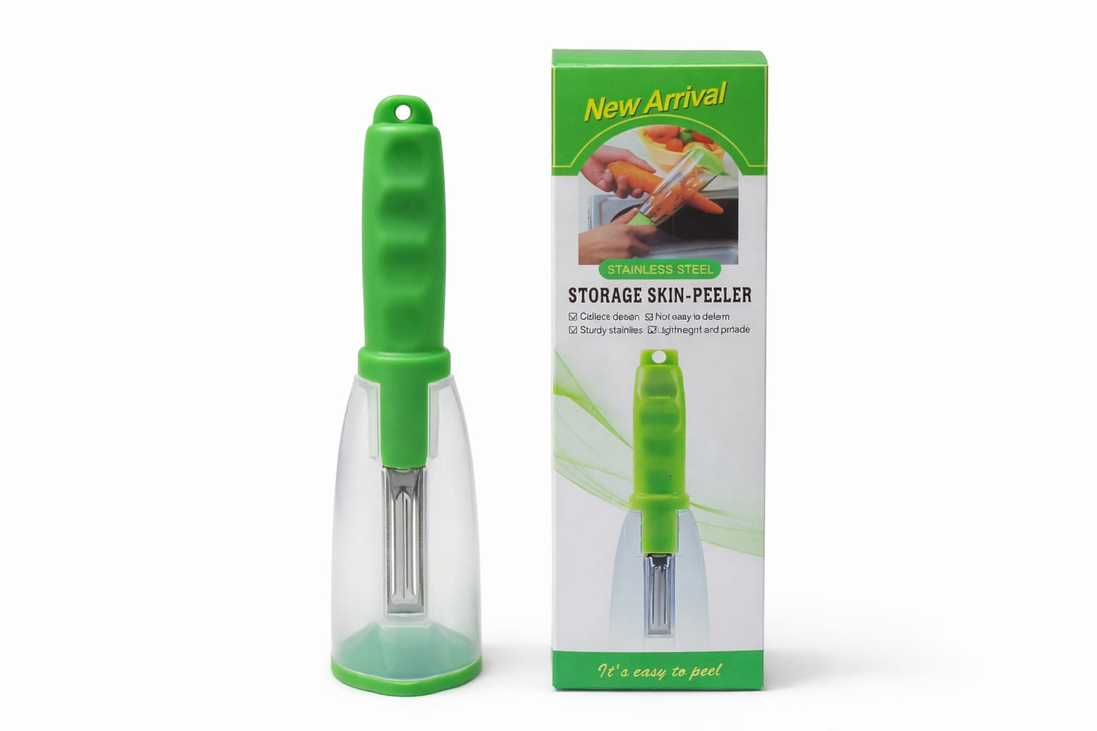 Sparschäler mit Sammelbehälter Edelstahl